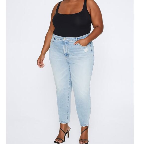 Good American Good Mom Jeans Light Wash Size 16 - Picture 1 of 8